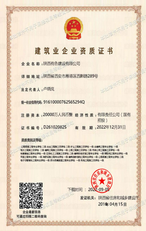 喜訊！公司新獲五項(xiàng)資質(zhì)